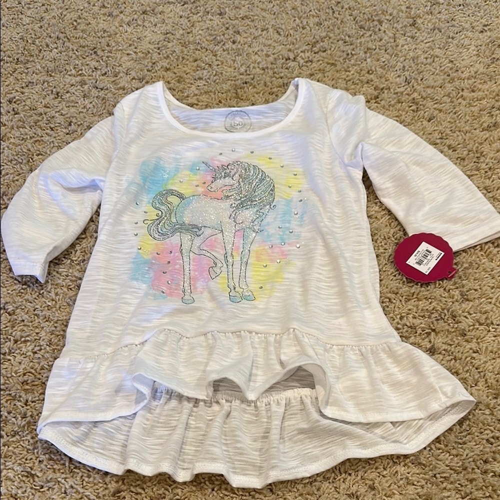 White Unicorn Kids Top